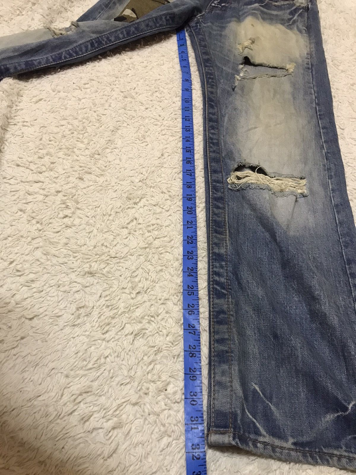 Japanese Brand ‼️JAPANASE PUNK BRAND TRIM CO.LTD DISTRESSED DENIM ‼️ Size US 33 - 16 Thumbnail