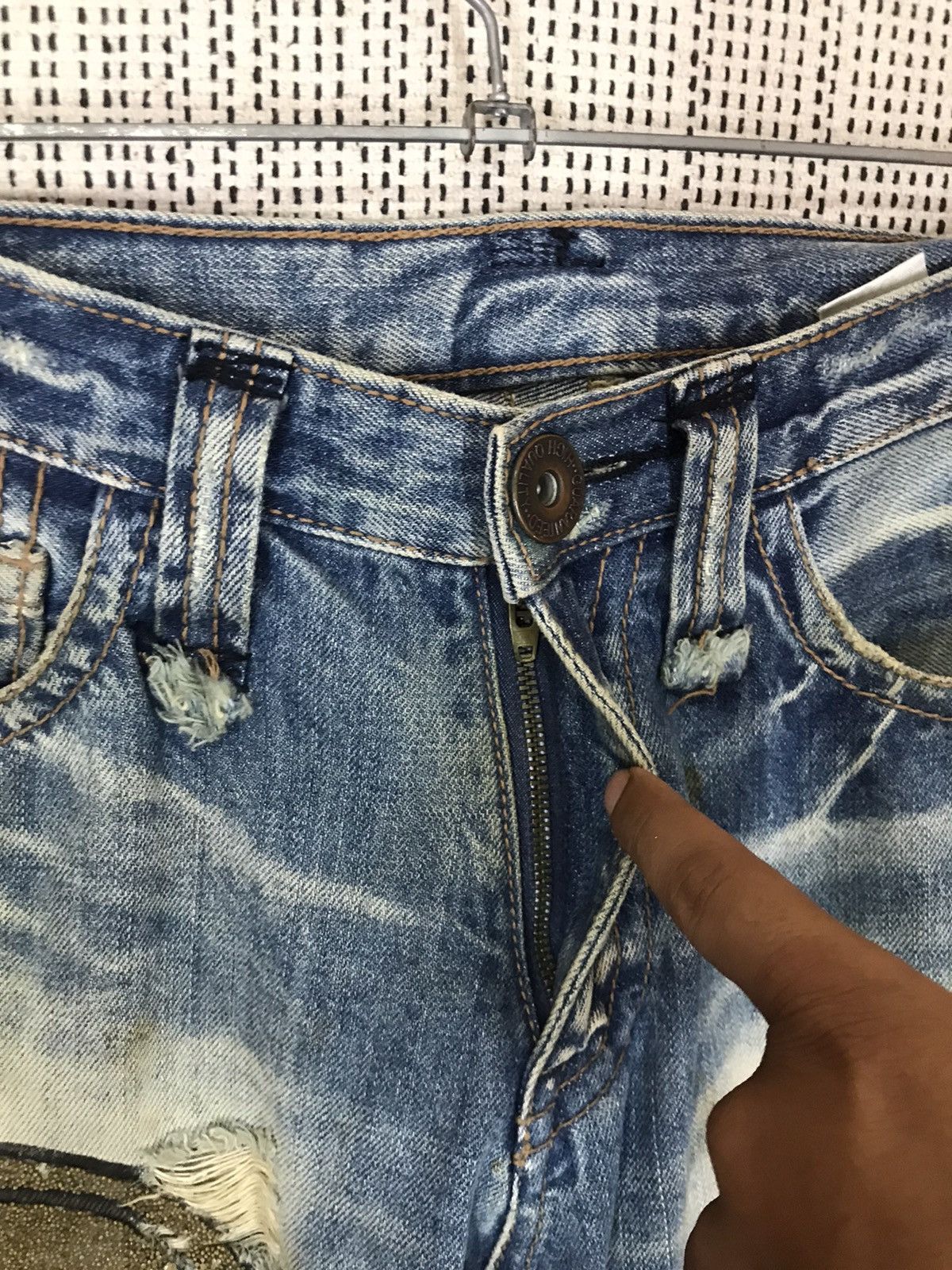 Japanese Brand ‼️JAPANASE PUNK BRAND TRIM CO.LTD DISTRESSED DENIM ‼️ Size US 33 - 9 Thumbnail