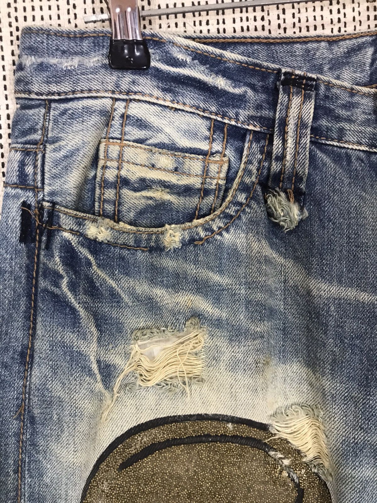 Japanese Brand ‼️JAPANASE PUNK BRAND TRIM CO.LTD DISTRESSED DENIM ‼️ Size US 33 - 4 Thumbnail