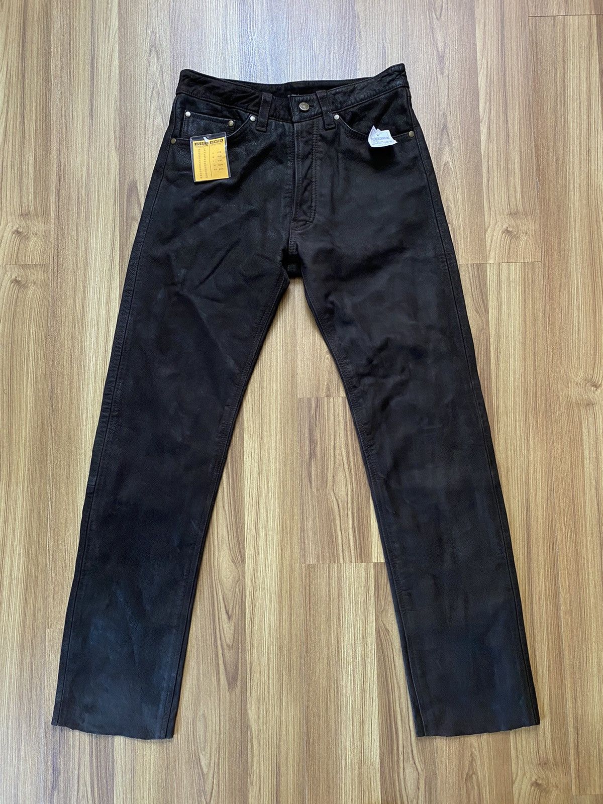 Genuine Leather Vintage Leather Pants Motorcycle Trousers Y2K Western Size US 30 / EU 46 - 1 Thumbnail
