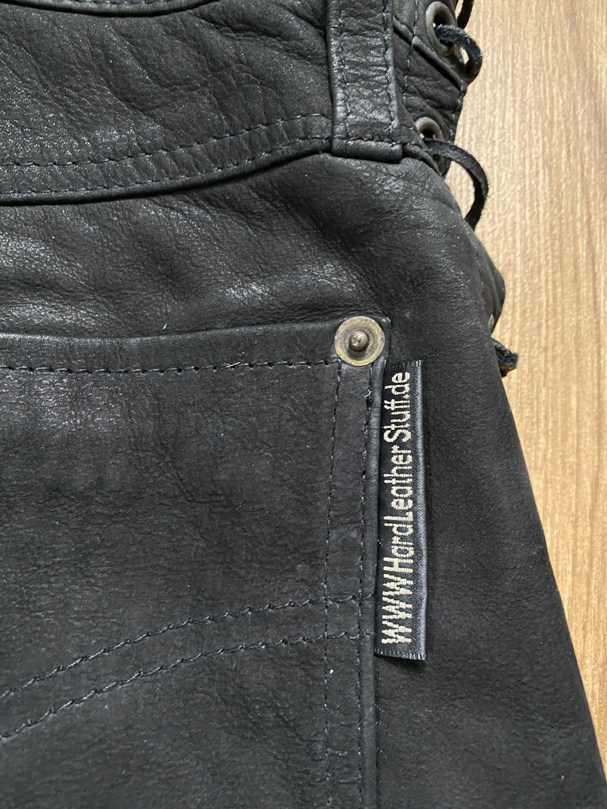 Genuine Leather Vintage Leather Pants Motorcycle Trousers Size 31 Cowboy Y2K Size US 31 - 7 Thumbnail