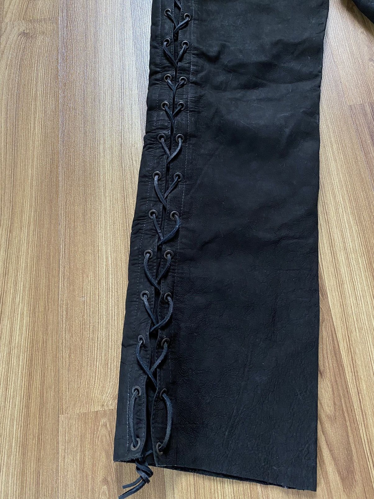 Genuine Leather Vintage Leather Pants Motorcycle Trousers Size 31 Cowboy Y2K Size US 31 - 5 Thumbnail