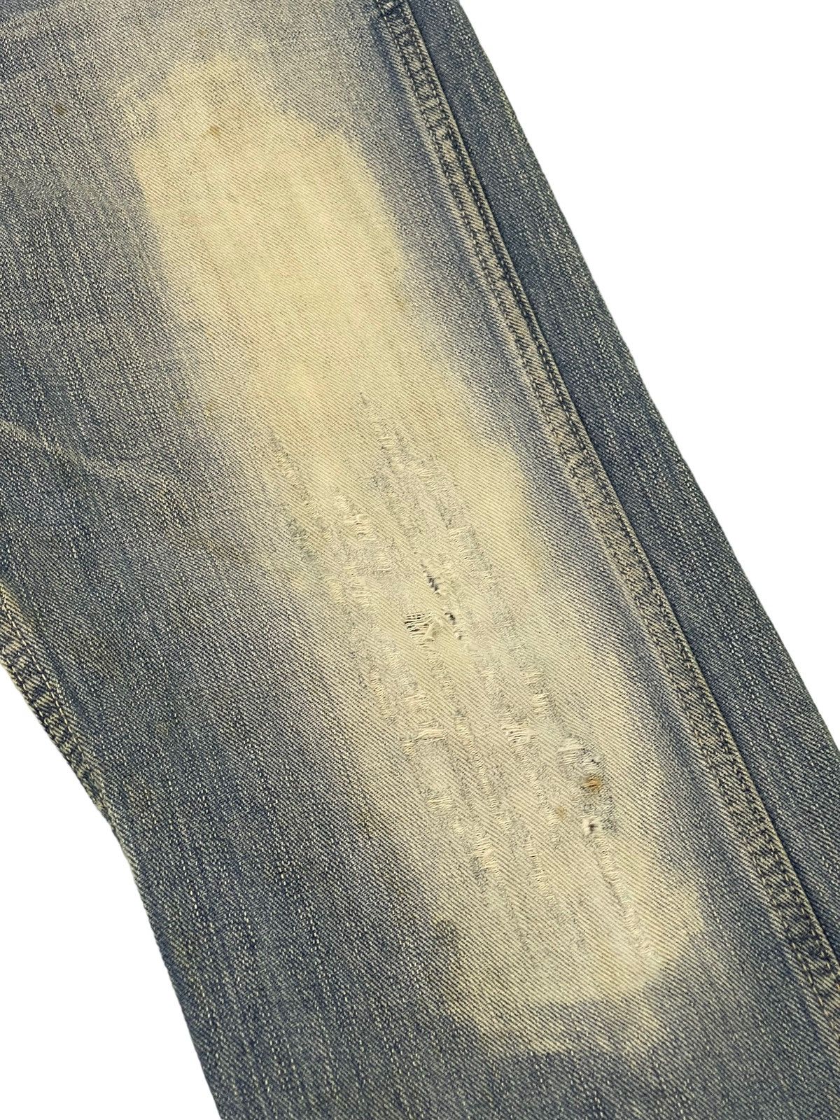 Japanese Brand Flare Jeans Lee Japan Distress Denim Low Rise Boot Cut 4🟦 Size US 31 - 8 Thumbnail