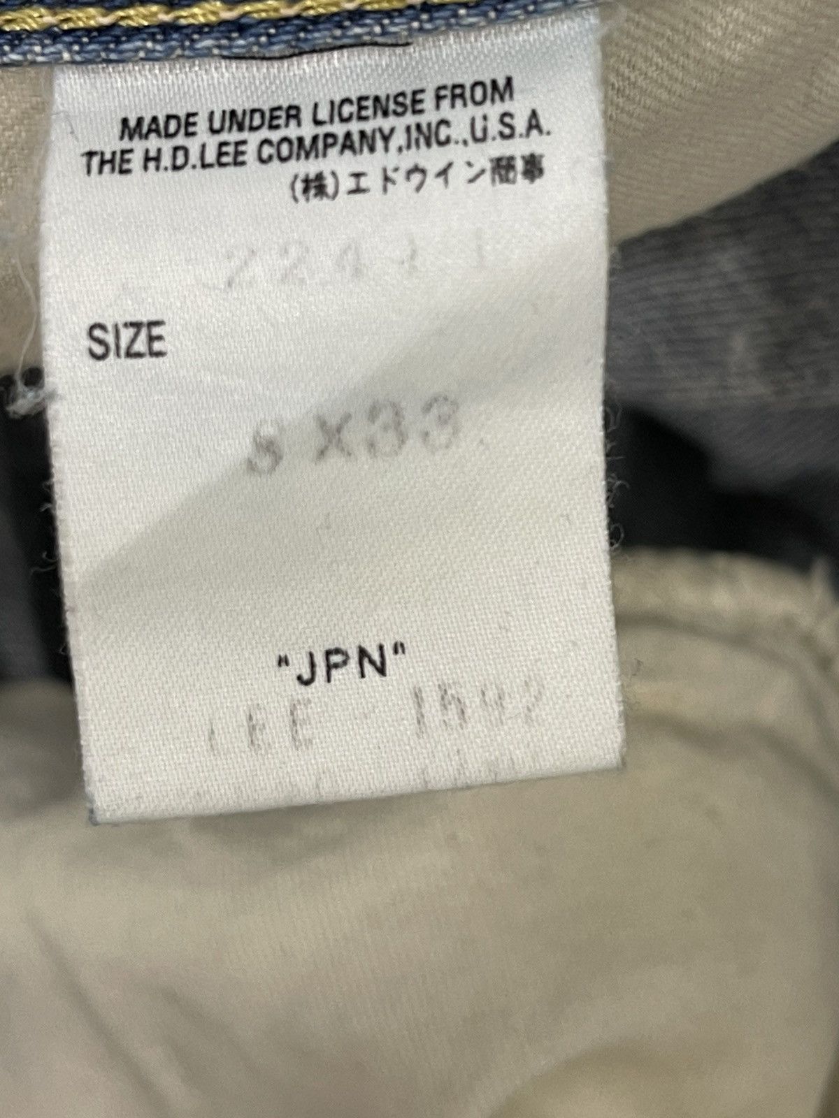 Japanese Brand Flare Jeans Lee Japan Distress Denim Low Rise Boot Cut 4🟦 Size US 31 - 22 Thumbnail
