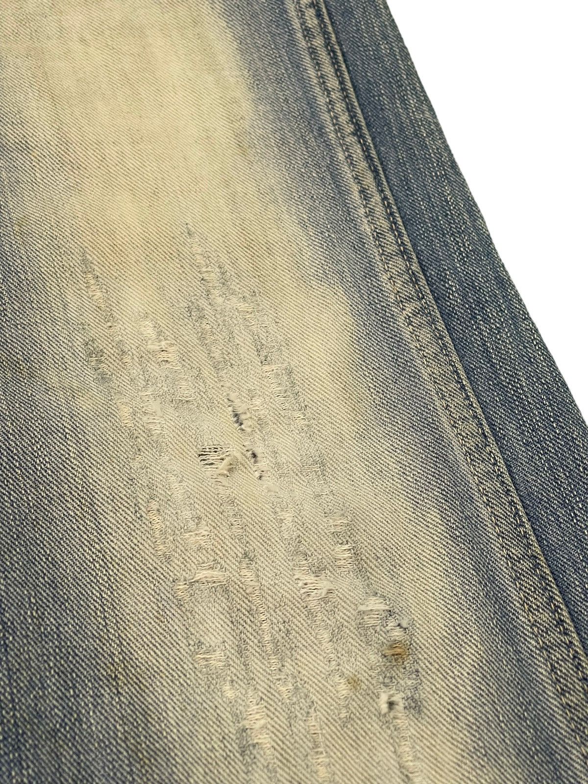 Japanese Brand Flare Jeans Lee Japan Distress Denim Low Rise Boot Cut 4🟦 Size US 31 - 9 Thumbnail