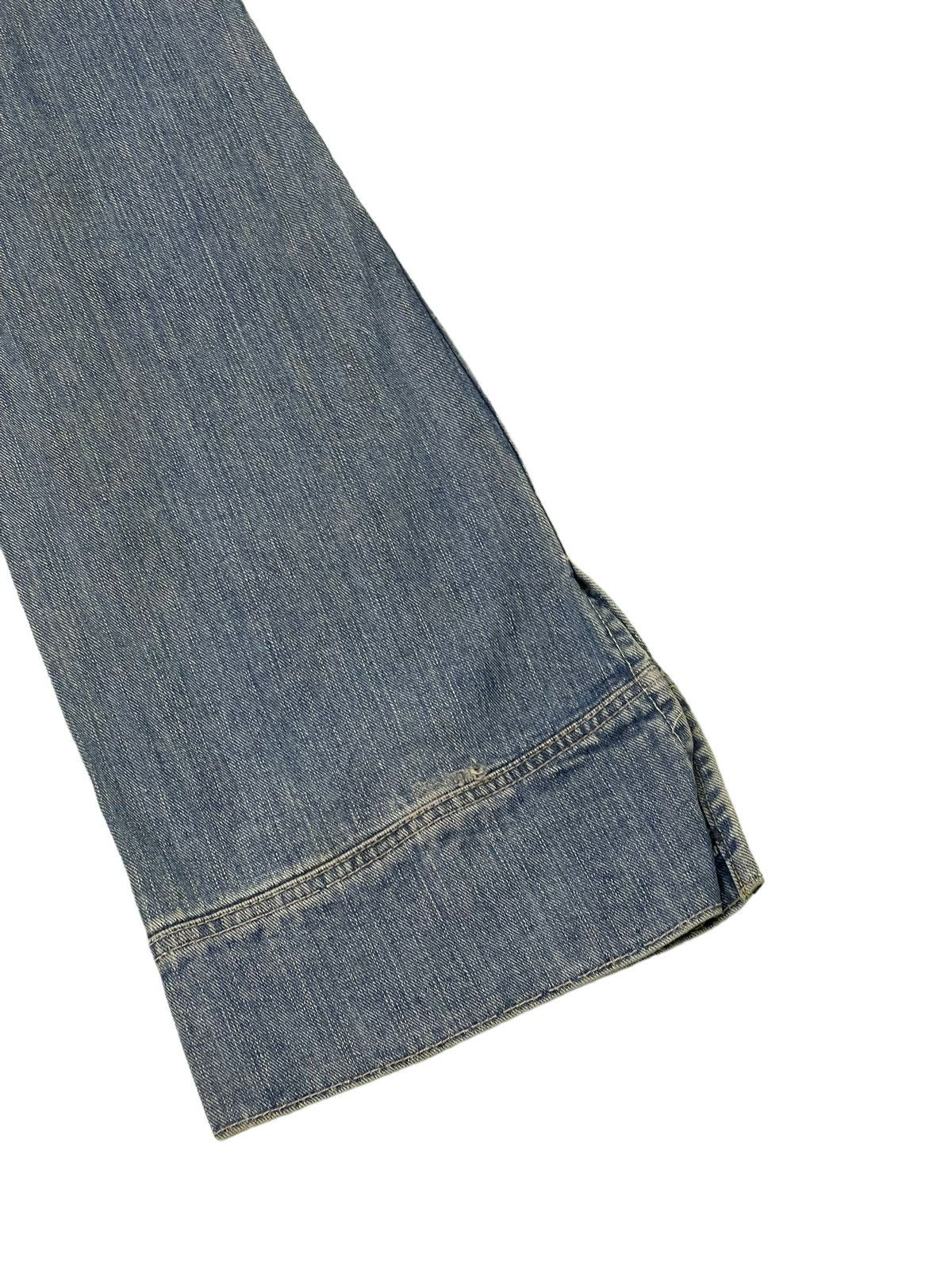 Japanese Brand Flare Jeans Lee Japan Distress Denim Low Rise Boot Cut 4🟦 Size US 31 - 16 Thumbnail