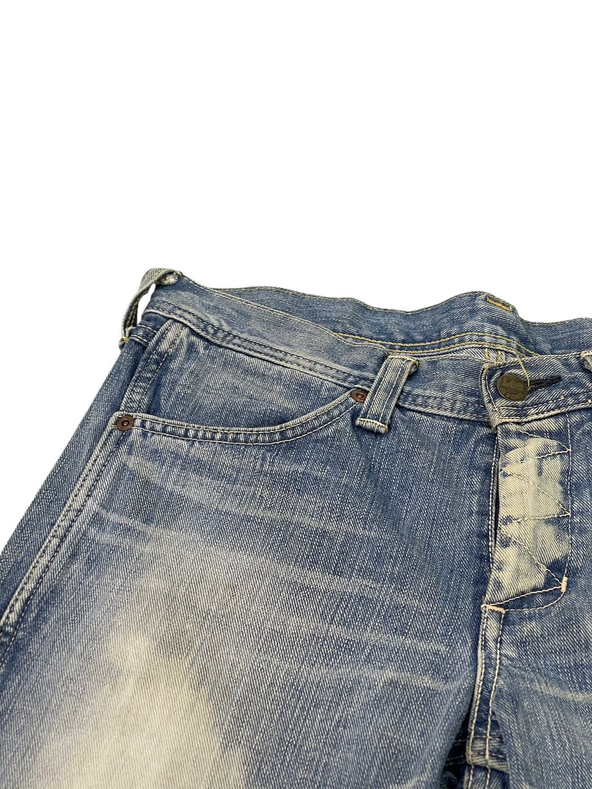 Japanese Brand Flare Jeans Lee Japan Distress Denim Low Rise Boot Cut 4🟦 Size US 31 - 11 Thumbnail
