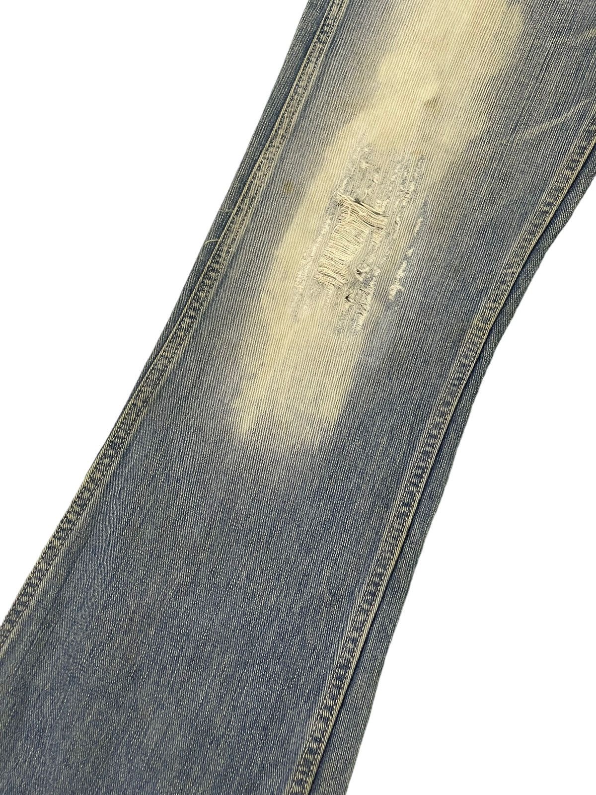 Japanese Brand Flare Jeans Lee Japan Distress Denim Low Rise Boot Cut 4🟦 Size US 31 - 6 Thumbnail