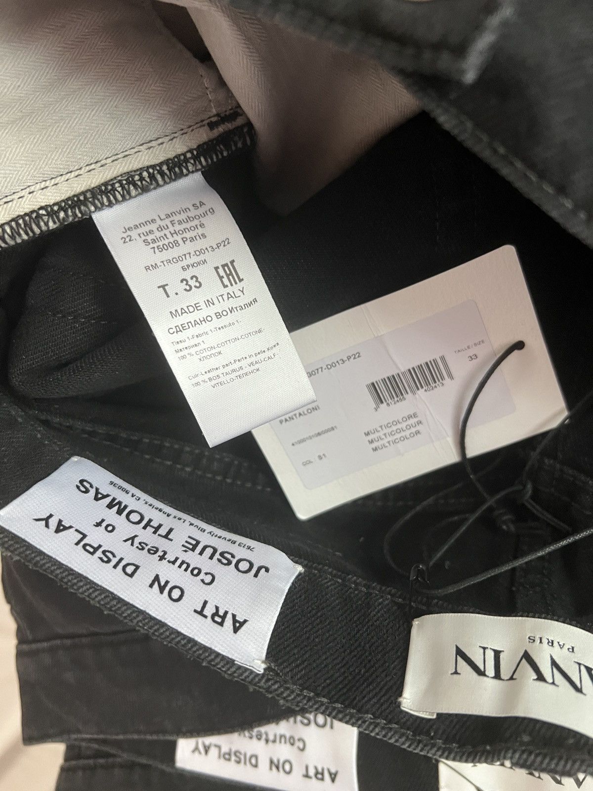 Gallery Dept. × Lanvin *1115$* Lanvin x Gallery Dept Denim with Leather Patch Size US 33 - 12 Thumbnail