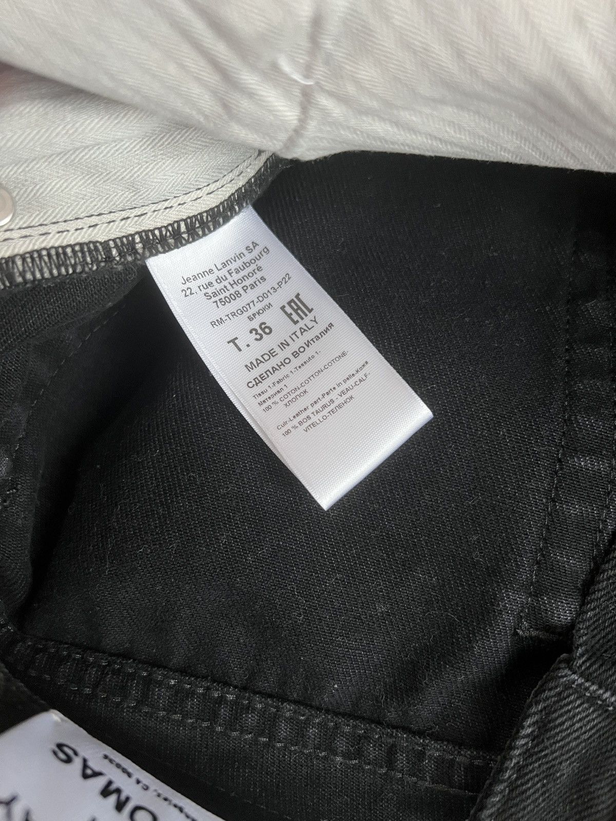 Gallery Dept. × Lanvin *1115$* Lanvin x Gallery Dept Denim with Leather Patch Size US 33 - 12 Thumbnail