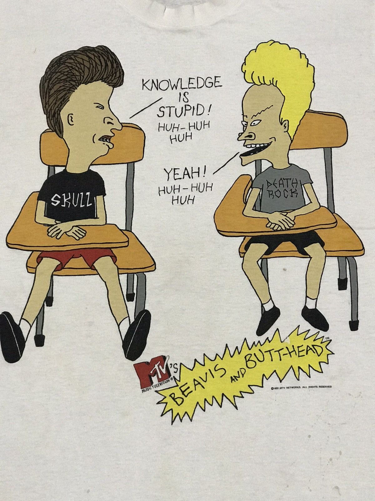 Mtv × Vintage Vintage 1993 Beavis and Butthead MTV Tees Size US M / EU 48-50 / 2 - 3 Thumbnail