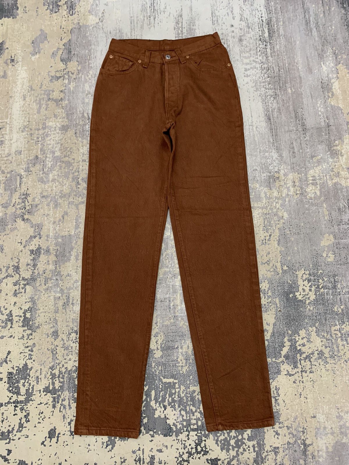 image of Vintage 90's Levis Jeans Made In Usa 26X32.5 in Brown, Men's