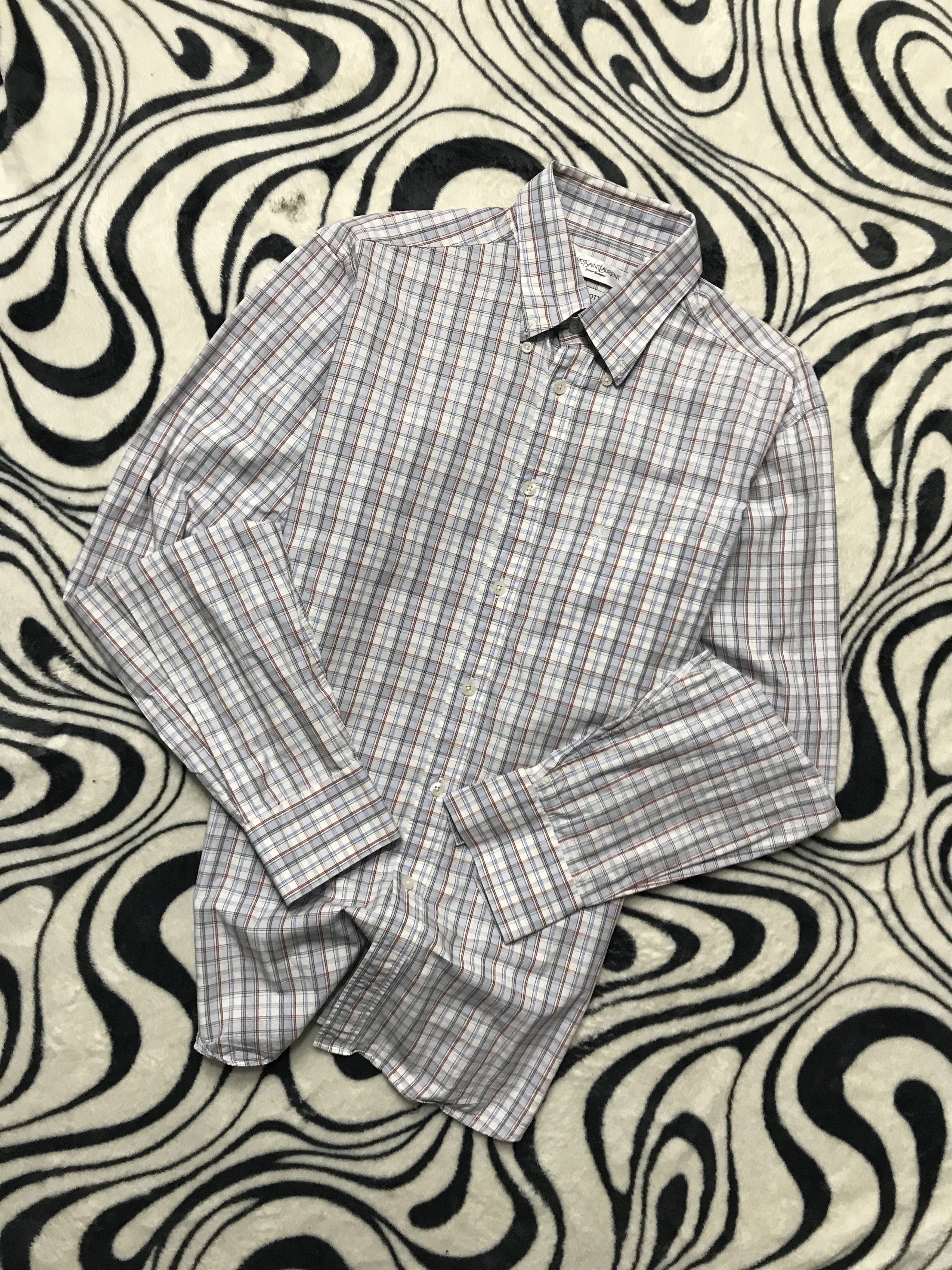 Yves Saint Laurent Yves Saint Laurent YSL Men's Long Sleeve Shirt Size US M / EU 48-50 / 2 - 1 Thumbnail