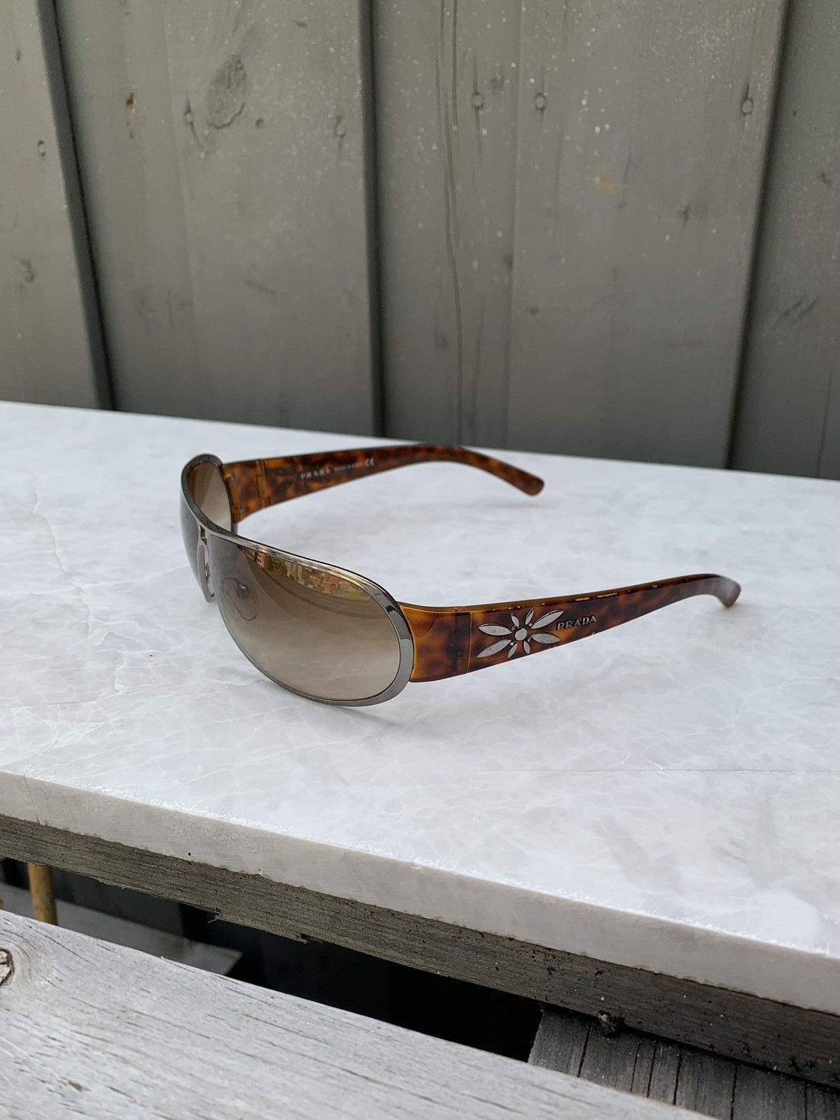 Prada × Streetwear × Vintage 2000s Prada Star Sunglasses