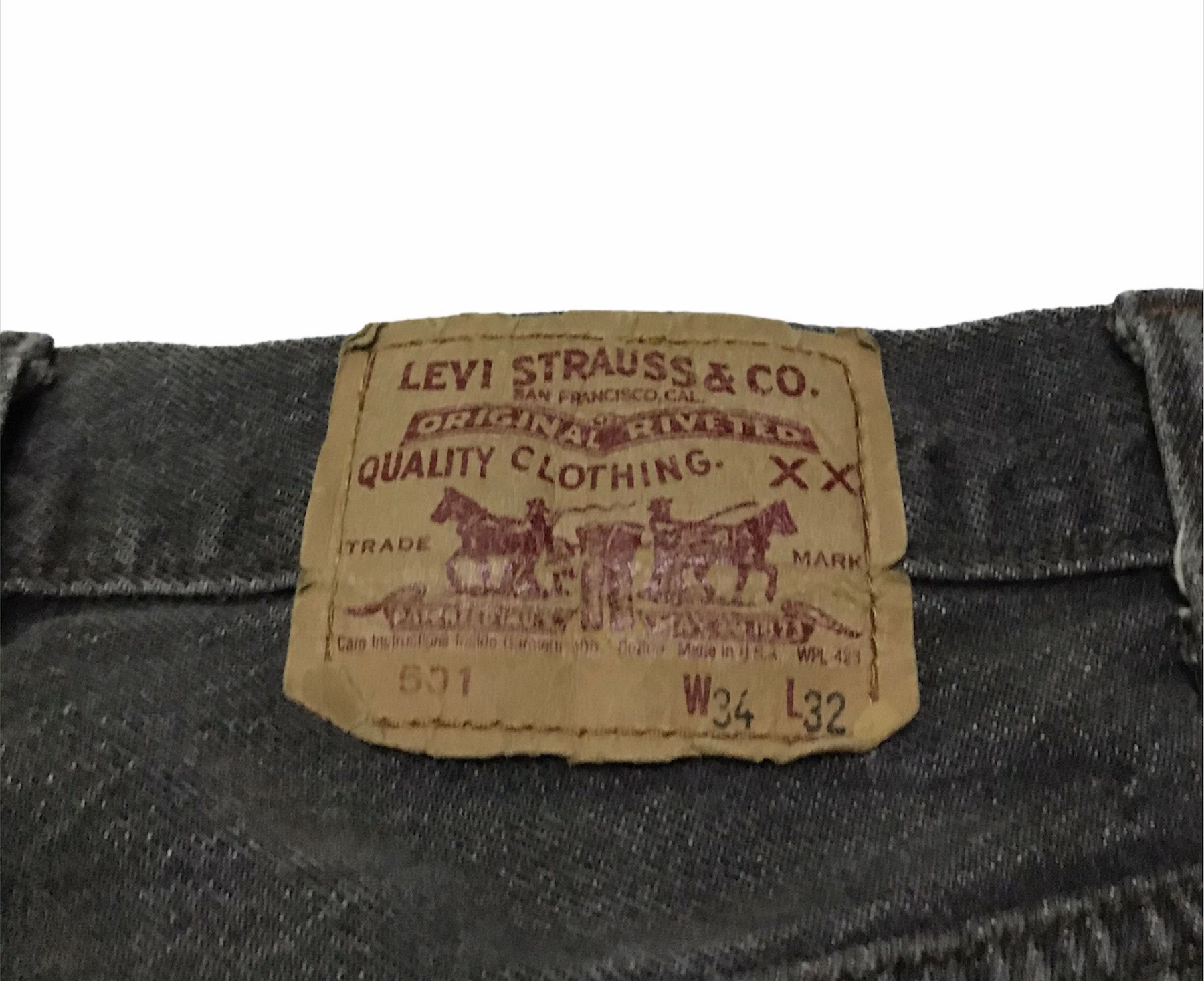 Levi's Vintage Levi's 501 button 653 super black jeans Size US 31 - 4 Thumbnail