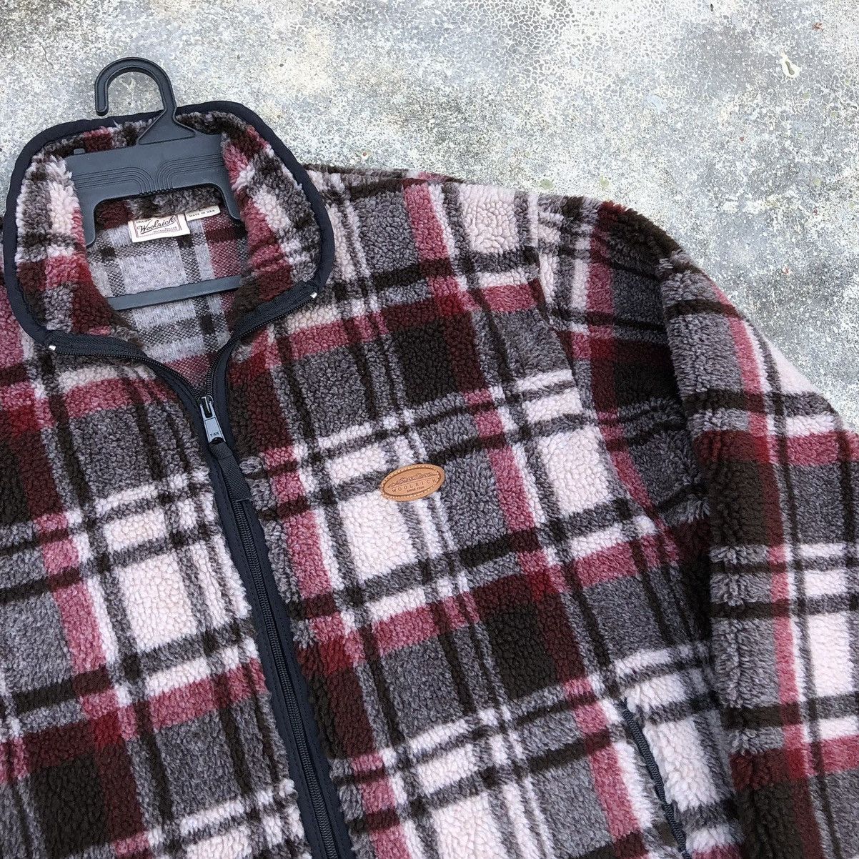Woolrich Woolen Mills Vintage Woolrich Checked Tartan Fleece Jacket Made In USA Size US L / EU 52-54 / 3 - 7 Thumbnail
