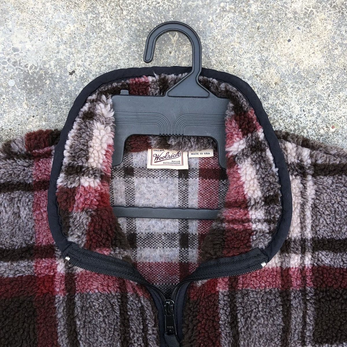 Woolrich Woolen Mills Vintage Woolrich Checked Tartan Fleece Jacket Made In USA Size US L / EU 52-54 / 3 - 13 Thumbnail