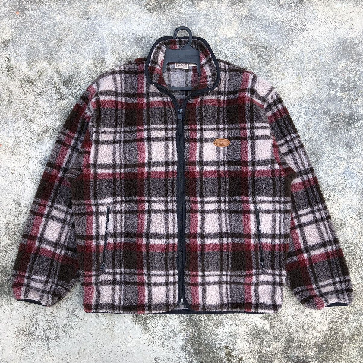 Woolrich Woolen Mills Vintage Woolrich Checked Tartan Fleece Jacket Made In USA Size US L / EU 52-54 / 3 - 2 Thumbnail