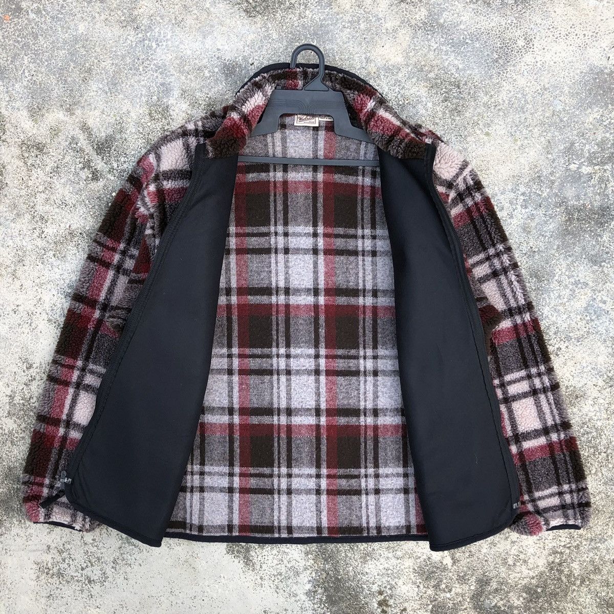 Woolrich Woolen Mills Vintage Woolrich Checked Tartan Fleece Jacket Made In USA Size US L / EU 52-54 / 3 - 4 Thumbnail