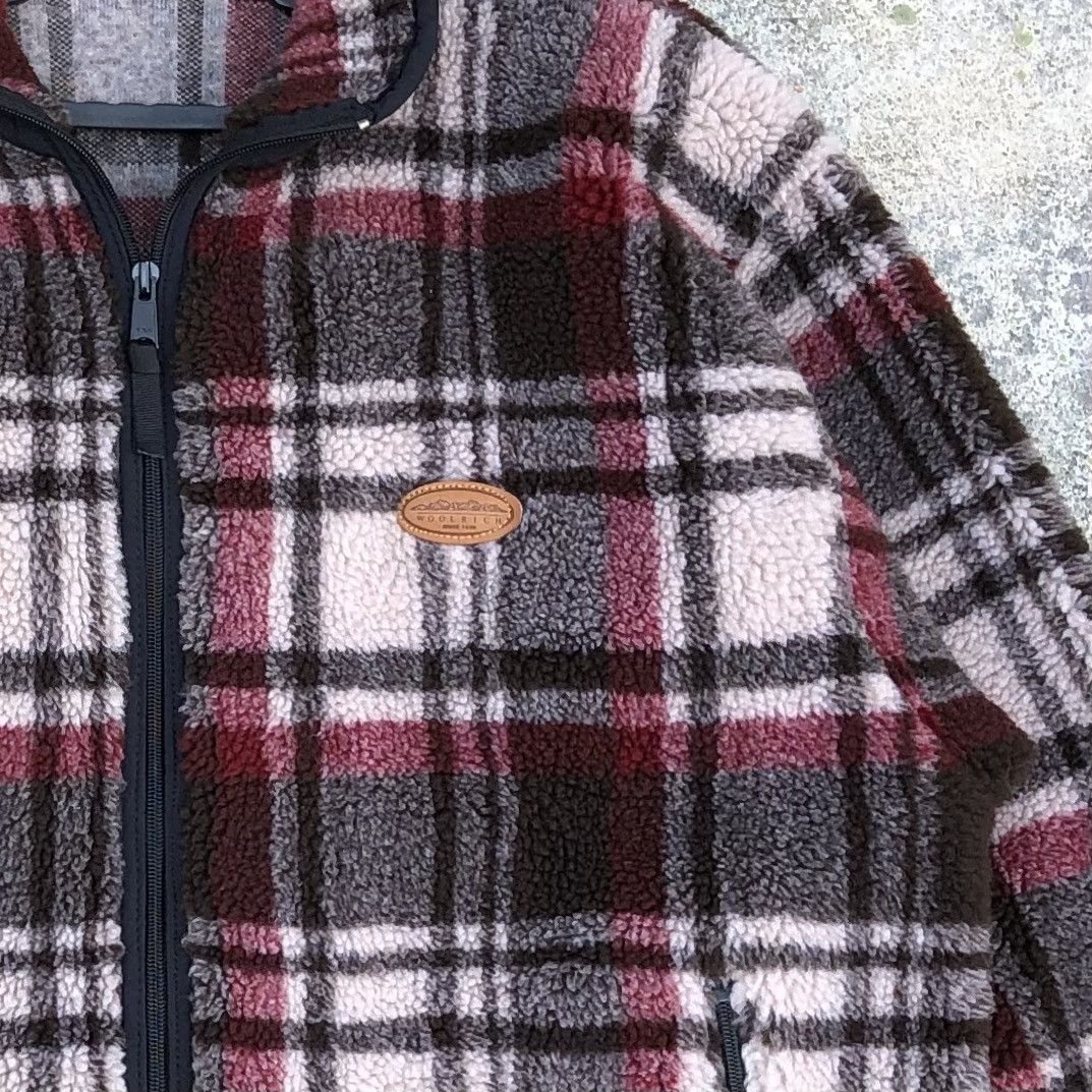 Woolrich Woolen Mills Vintage Woolrich Checked Tartan Fleece Jacket Made In USA Size US L / EU 52-54 / 3 - 8 Thumbnail