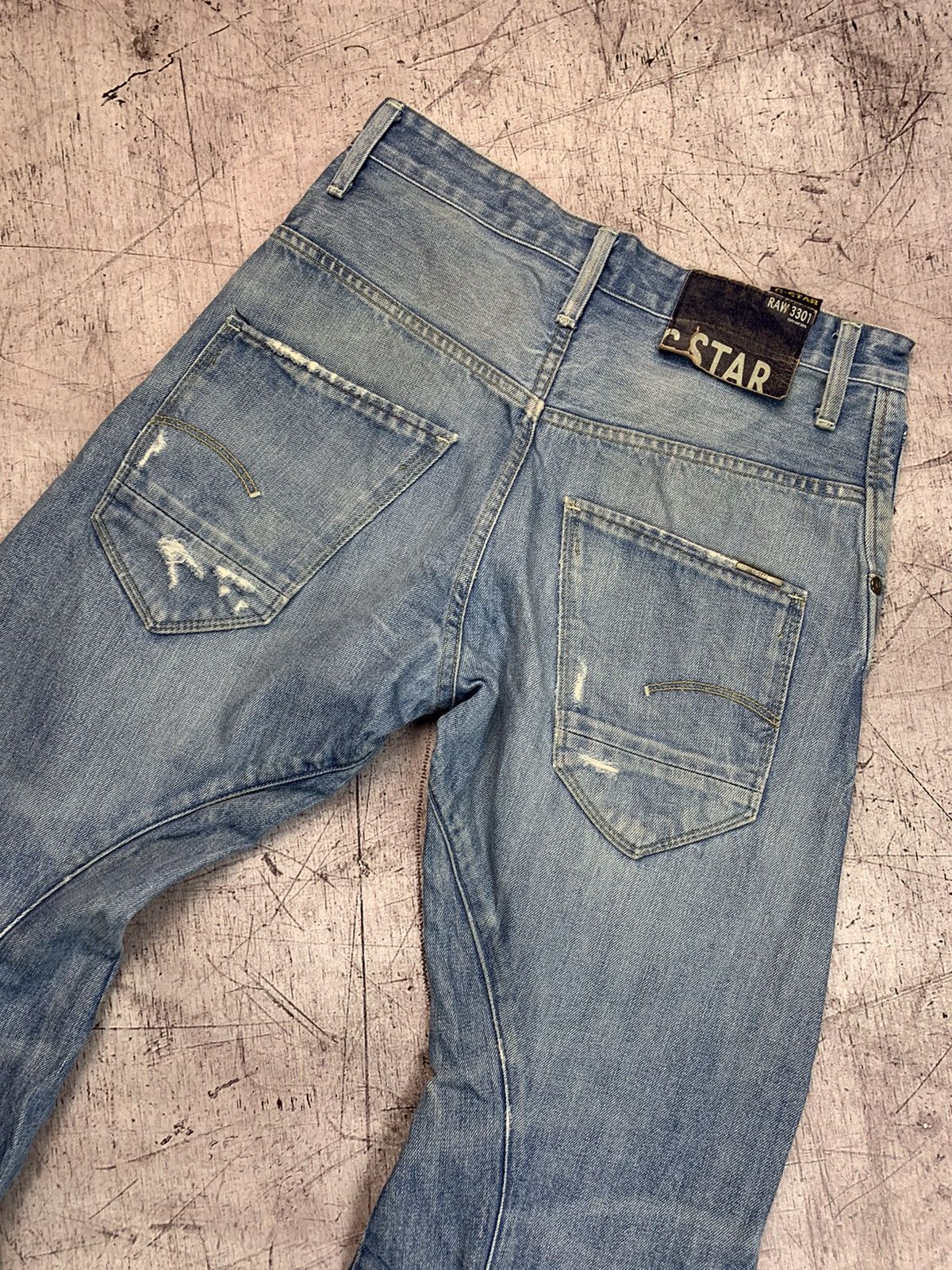 G-Star × Vintage G Star Raw vintage double knee jeans denim pants Size US 29 - 4 Thumbnail