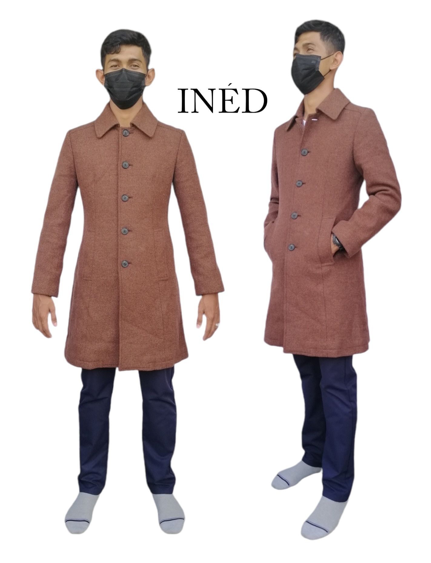 Designer × Japanese Brand × Vintage Vintage Japanese Brand INED Wool Duster Jacket Size XS / US 0-2 / IT 36-38 - 1 Thumbnail