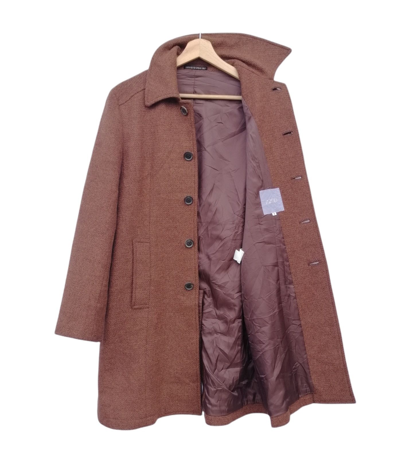 Designer × Japanese Brand × Vintage Vintage Japanese Brand INED Wool Duster Jacket Size XS / US 0-2 / IT 36-38 - 13 Thumbnail