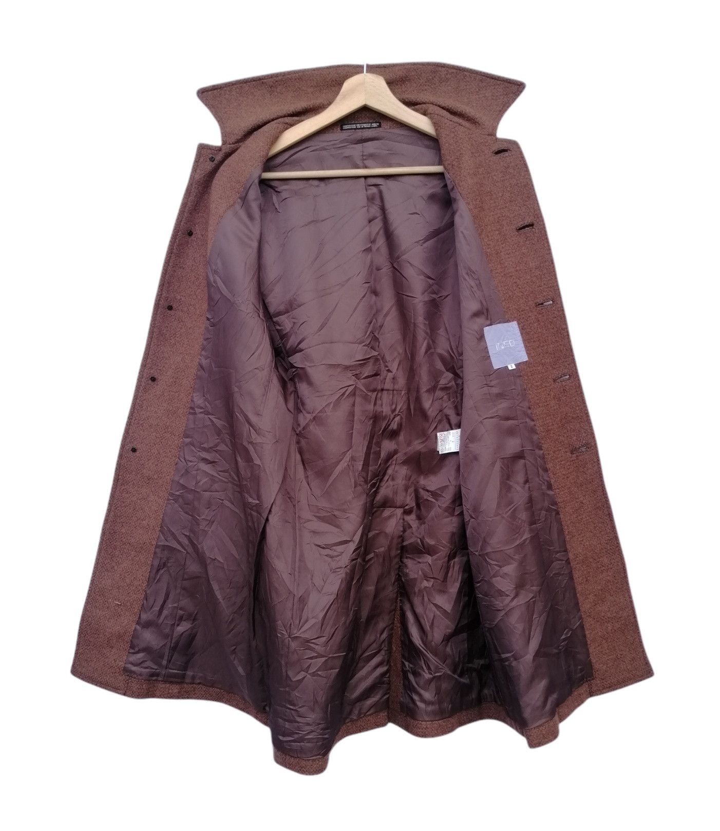 Designer × Japanese Brand × Vintage Vintage Japanese Brand INED Wool Duster Jacket Size XS / US 0-2 / IT 36-38 - 14 Thumbnail