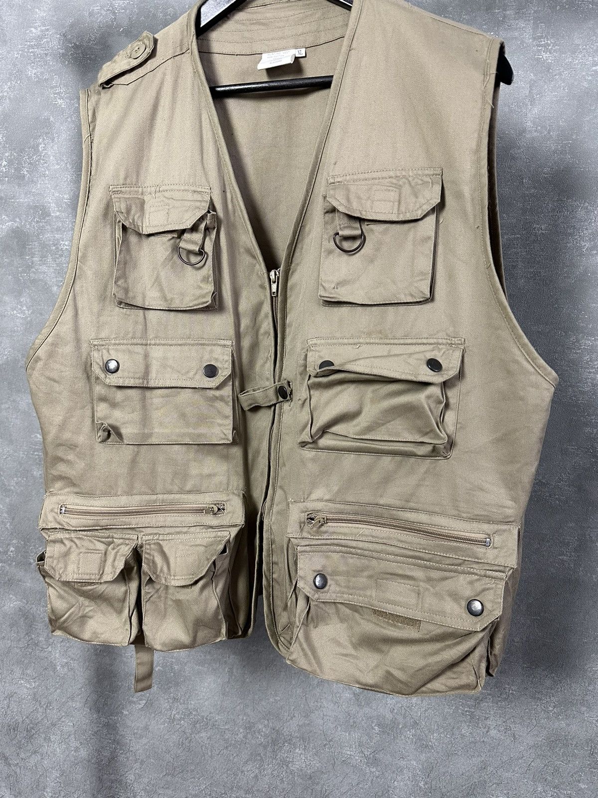 Japanese Brand × Vintage Vintage Camel Multi Pocket Tactical Cotton Vest Size US XL / EU 56 / 4 - 3 Thumbnail