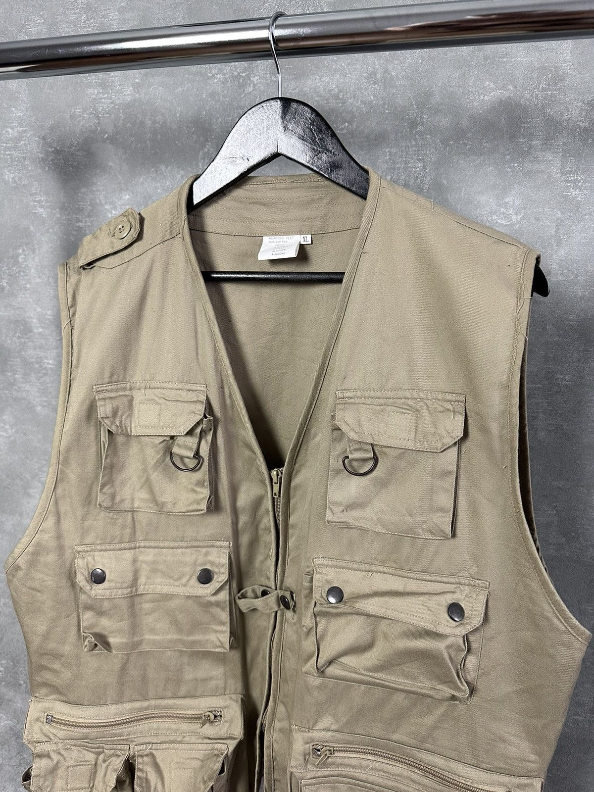 Japanese Brand × Vintage Vintage Camel Multi Pocket Tactical Cotton Vest Size US XL / EU 56 / 4 - 2 Thumbnail