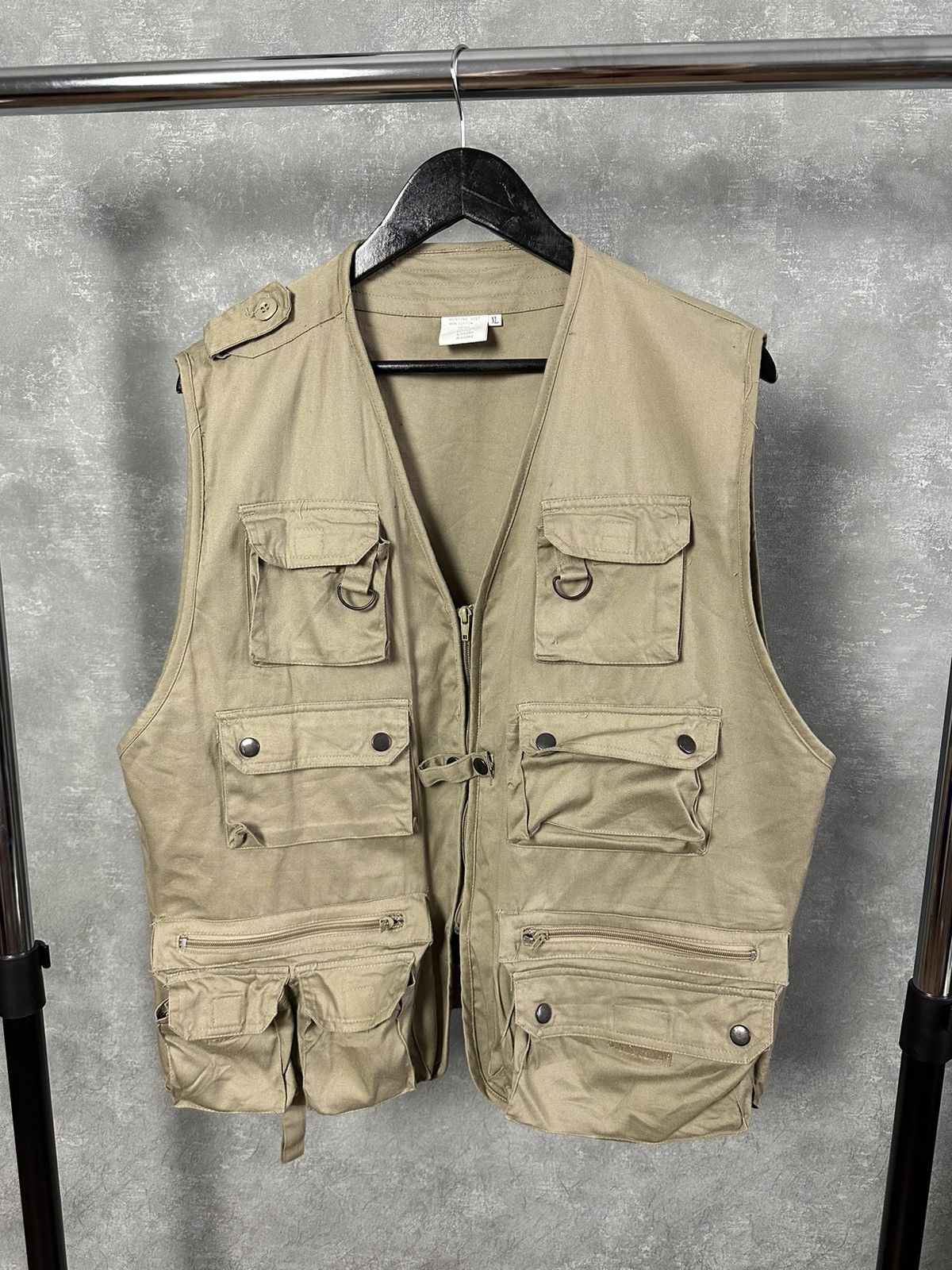 Japanese Brand × Vintage Vintage Camel Multi Pocket Tactical Cotton Vest Size US XL / EU 56 / 4 - 1 Thumbnail