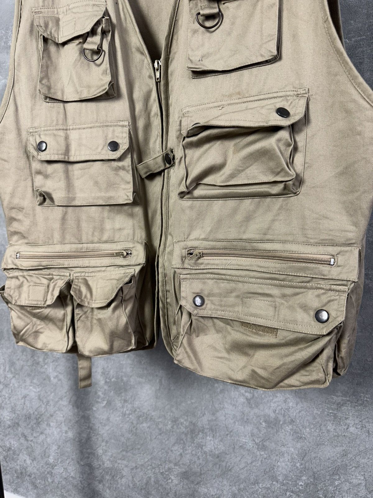 Japanese Brand × Vintage Vintage Camel Multi Pocket Tactical Cotton Vest Size US XL / EU 56 / 4 - 4 Thumbnail