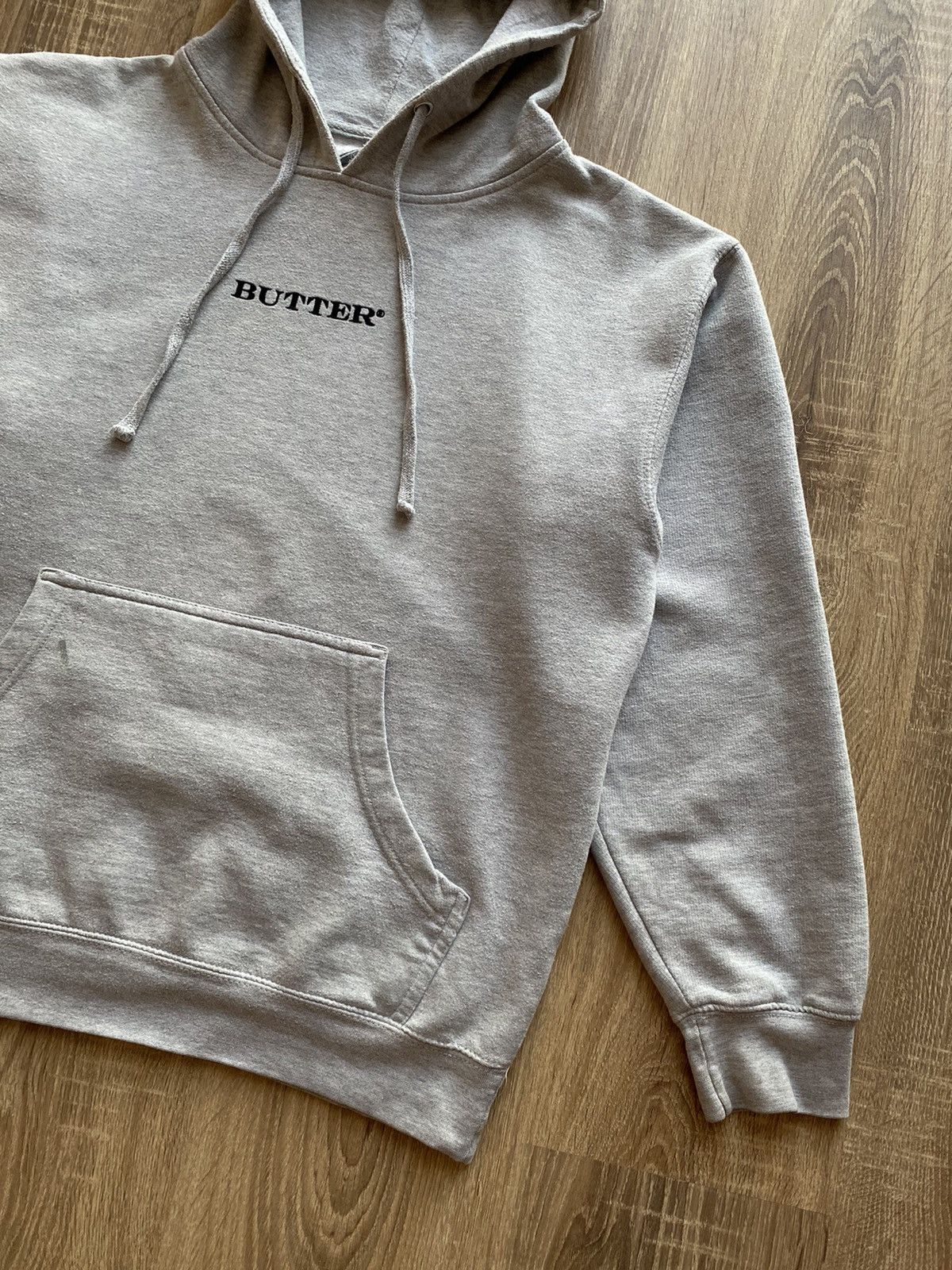 Butter Goods Butter Goods Made in USA Grey Cotton Central Logo Hoodie Size US M / EU 48-50 / 2 - 7 Thumbnail