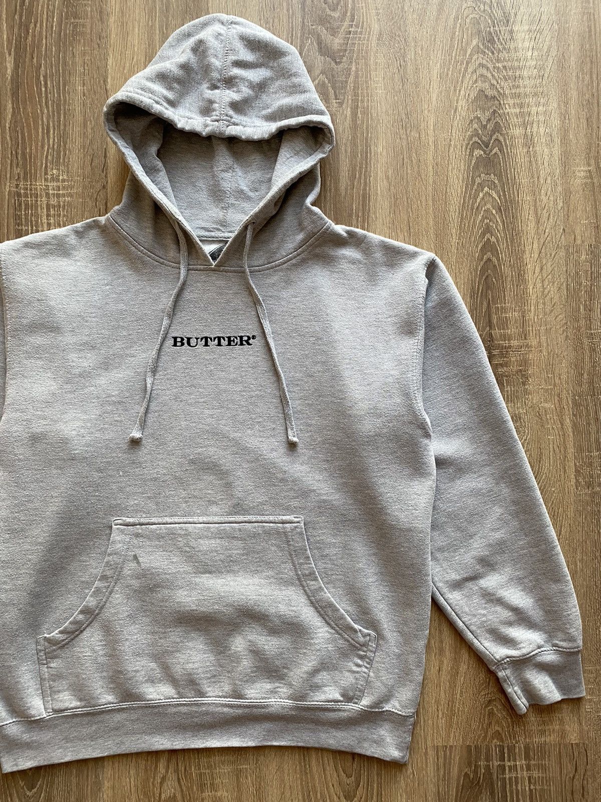 Butter Goods Butter Goods Made in USA Grey Cotton Central Logo Hoodie Size US M / EU 48-50 / 2 - 3 Thumbnail
