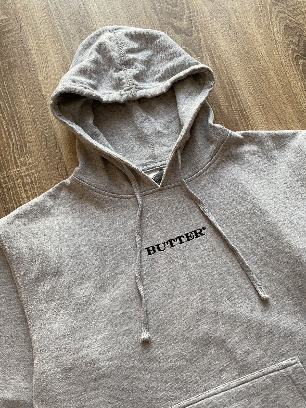 Butter Goods Butter Goods Made in USA Grey Cotton Central Logo Hoodie Size US M / EU 48-50 / 2 - 8 Thumbnail