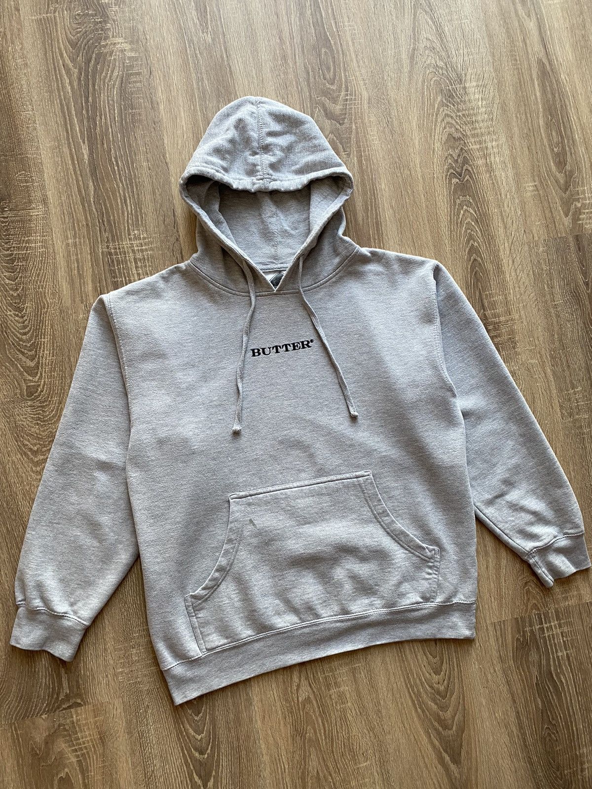 Butter Goods Butter Goods Made in USA Grey Cotton Central Logo Hoodie Size US M / EU 48-50 / 2 - 2 Thumbnail