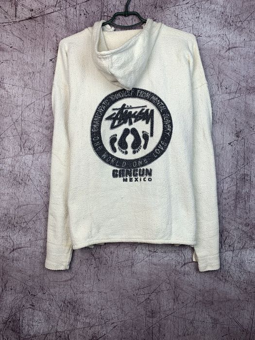 Vintage Vintage Stussy Poncho Hoodie Cancun Mexico