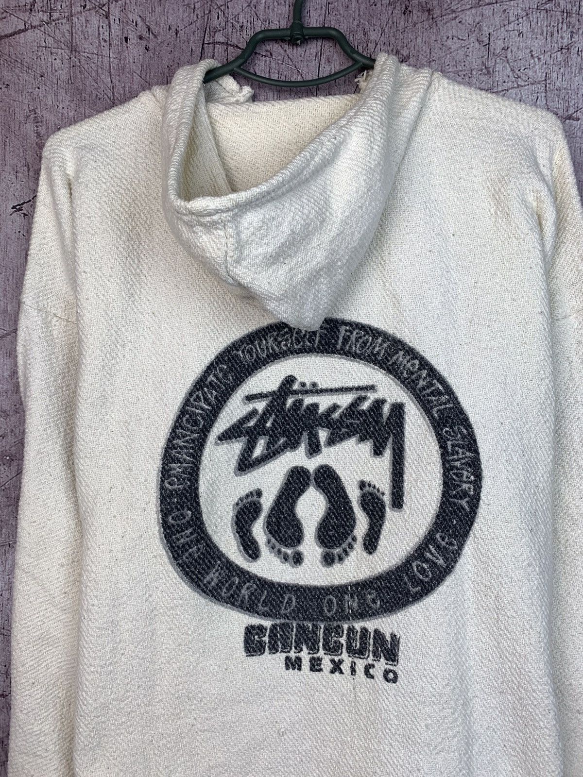 Stussy × Vintage Vintage Stussy Poncho Hoodie Cancun Mexico Size US L / EU 52-54 / 3 - 14 Thumbnail