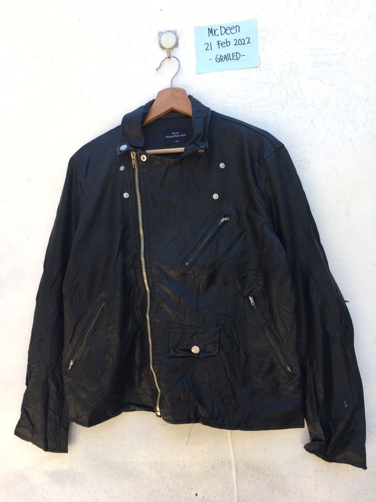 Japanese Brand Rare Japanese Brand Spinns Leather Jacket Size US L / EU 52-54 / 3 - 3 Thumbnail