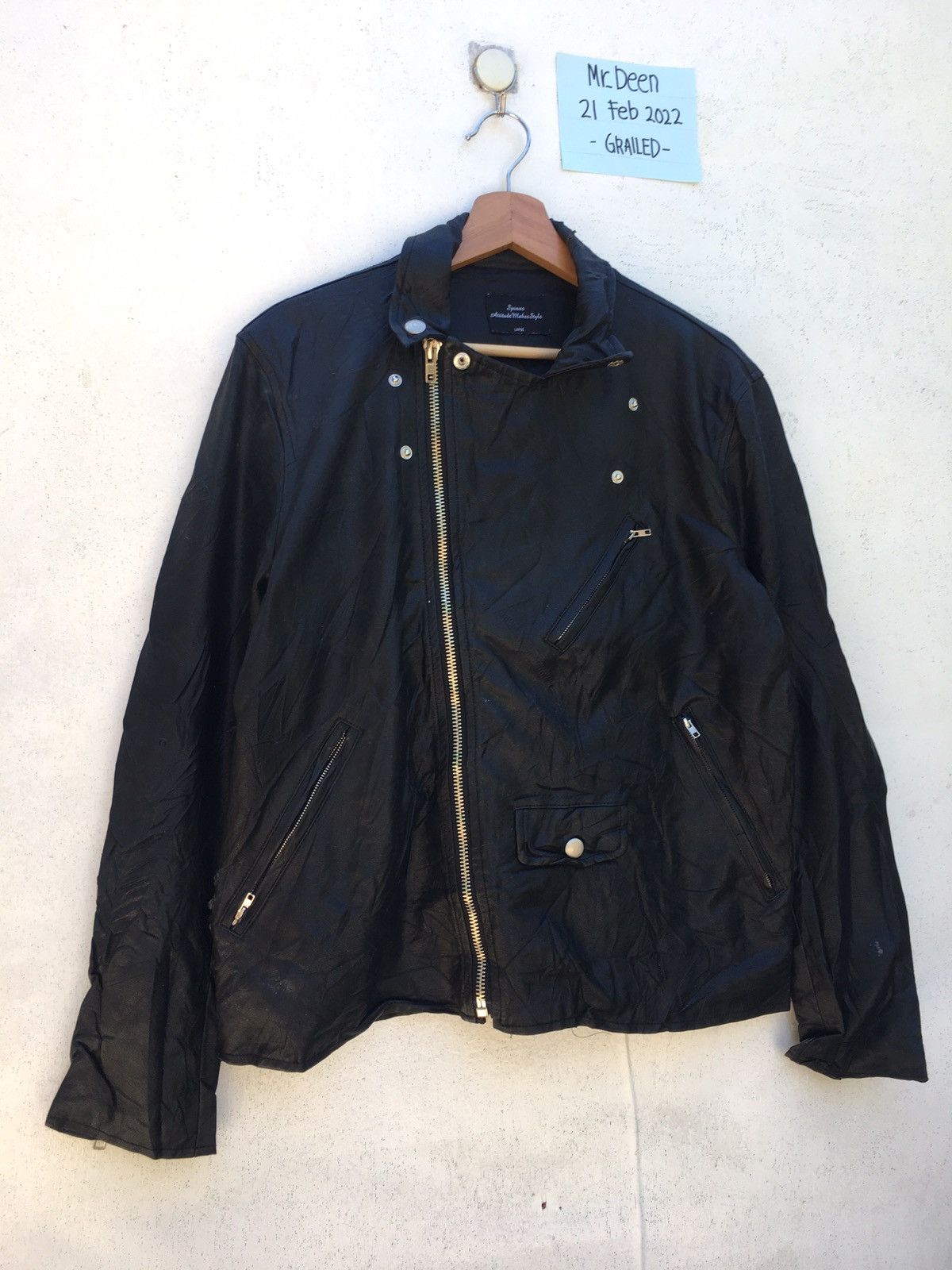 Japanese Brand Rare Japanese Brand Spinns Leather Jacket Size US L / EU 52-54 / 3 - 2 Thumbnail