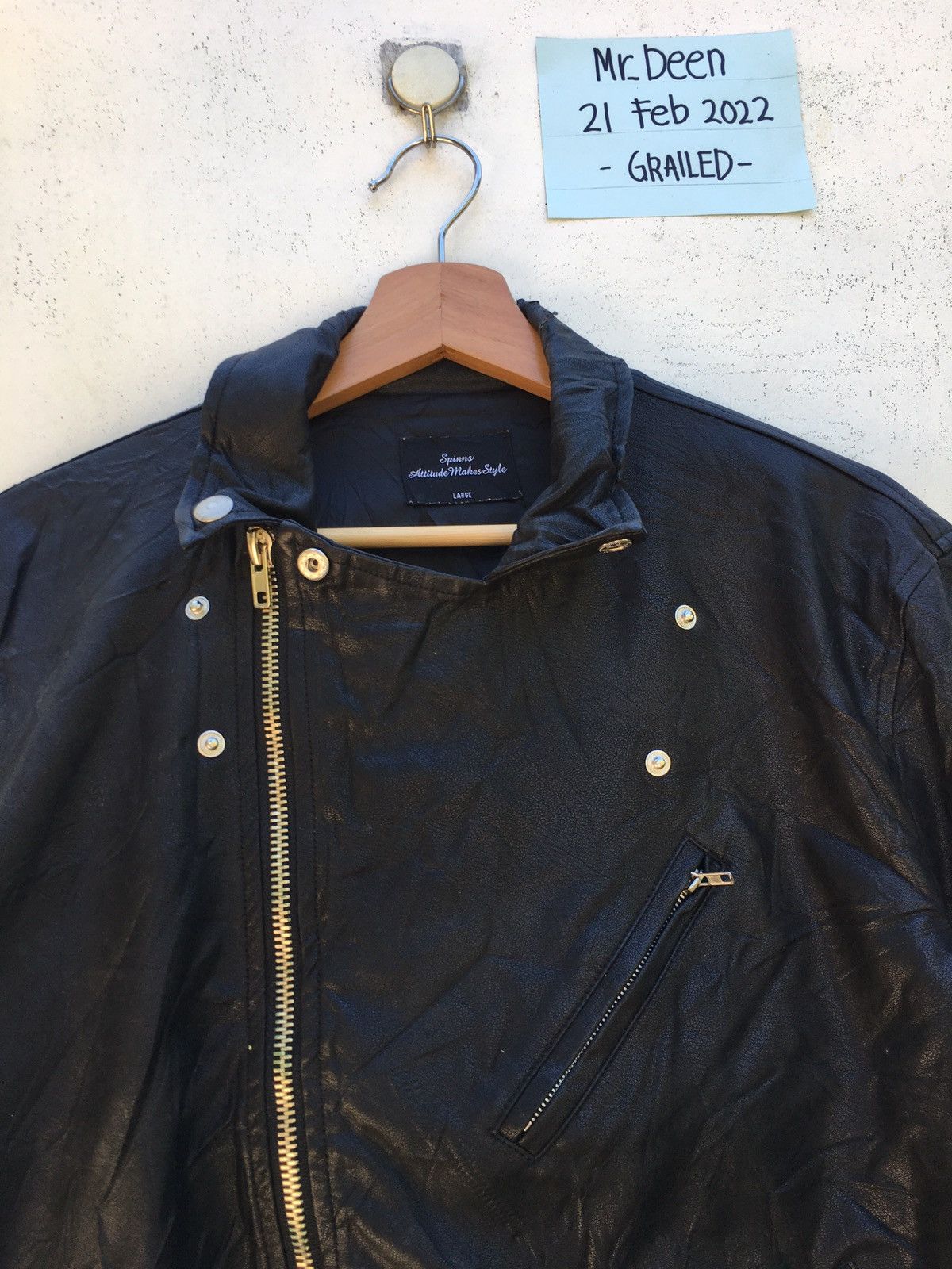Japanese Brand Rare Japanese Brand Spinns Leather Jacket Size US L / EU 52-54 / 3 - 5 Thumbnail