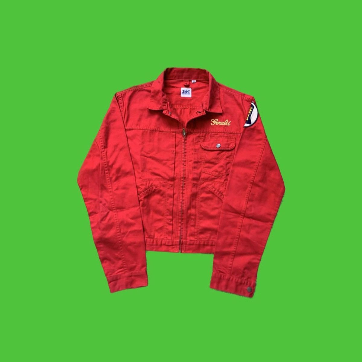 image of Denim Jacket x Vintage Maverick Blue Bell Trucker Jacket in Red, Men's (Size Large)
