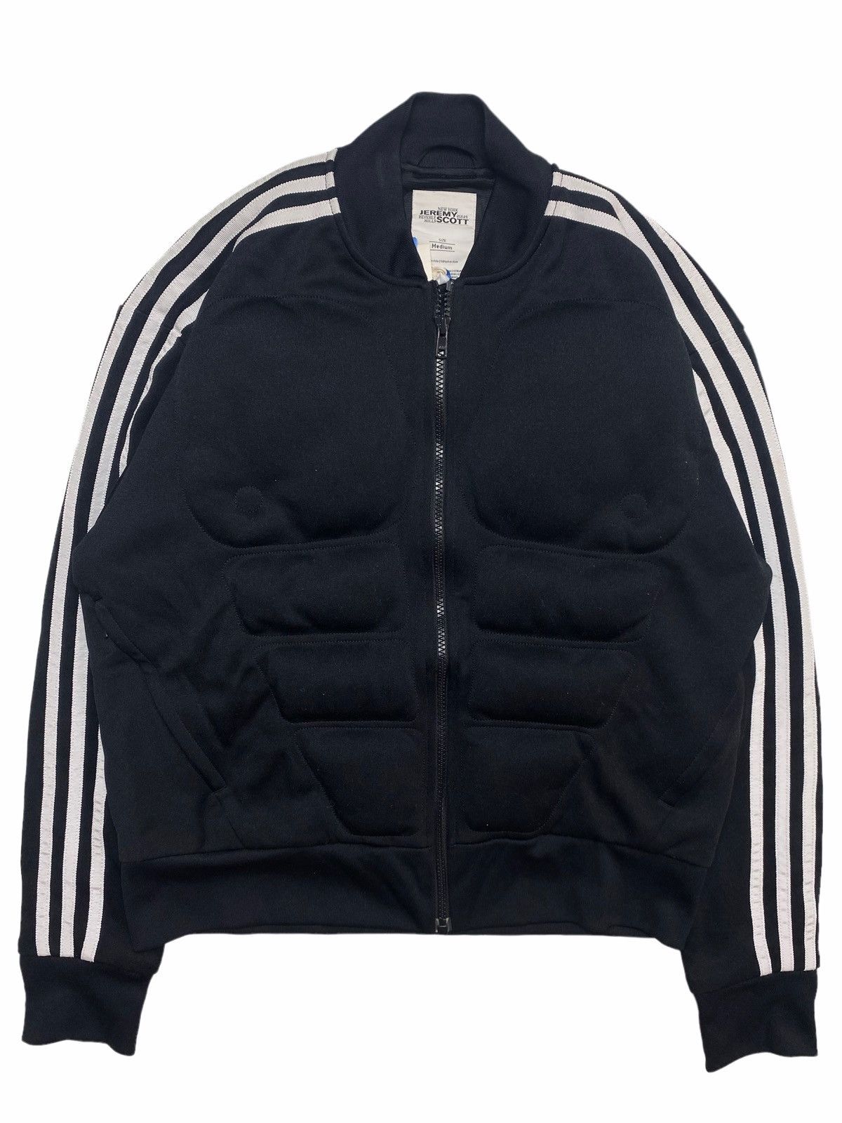 image of Adidas x Jeremy Scott Needgonearound 2015 Padded Muscle King Kong Jacket in Black (Size Medium)