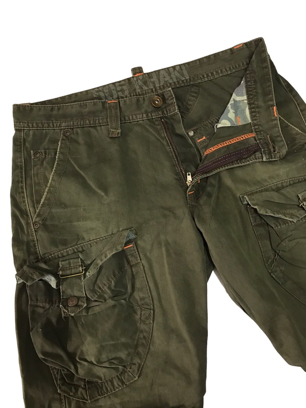 Japanese Brand Flare Edwin 505 Khaki Travis Scott Style Bondage Pant Size US 34 / EU 50 - 10 Thumbnail