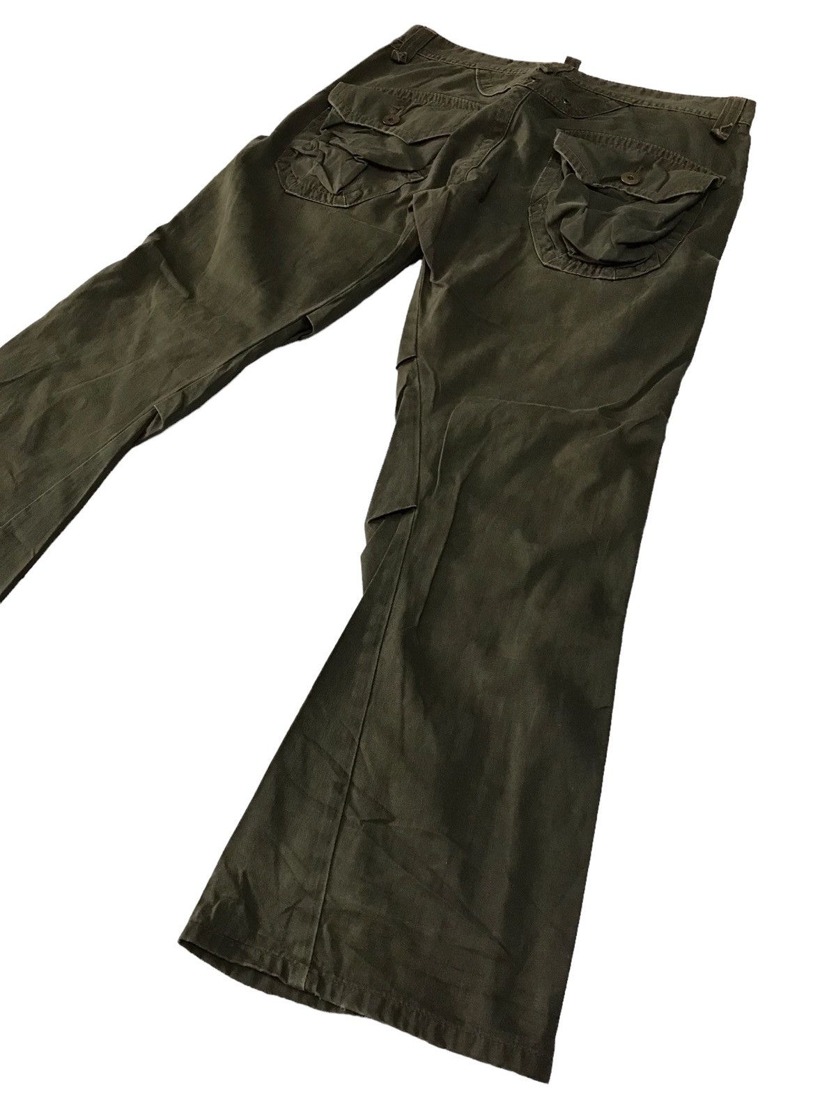 Japanese Brand Flare Edwin 505 Khaki Travis Scott Style Bondage Pant Size US 34 / EU 50 - 12 Thumbnail