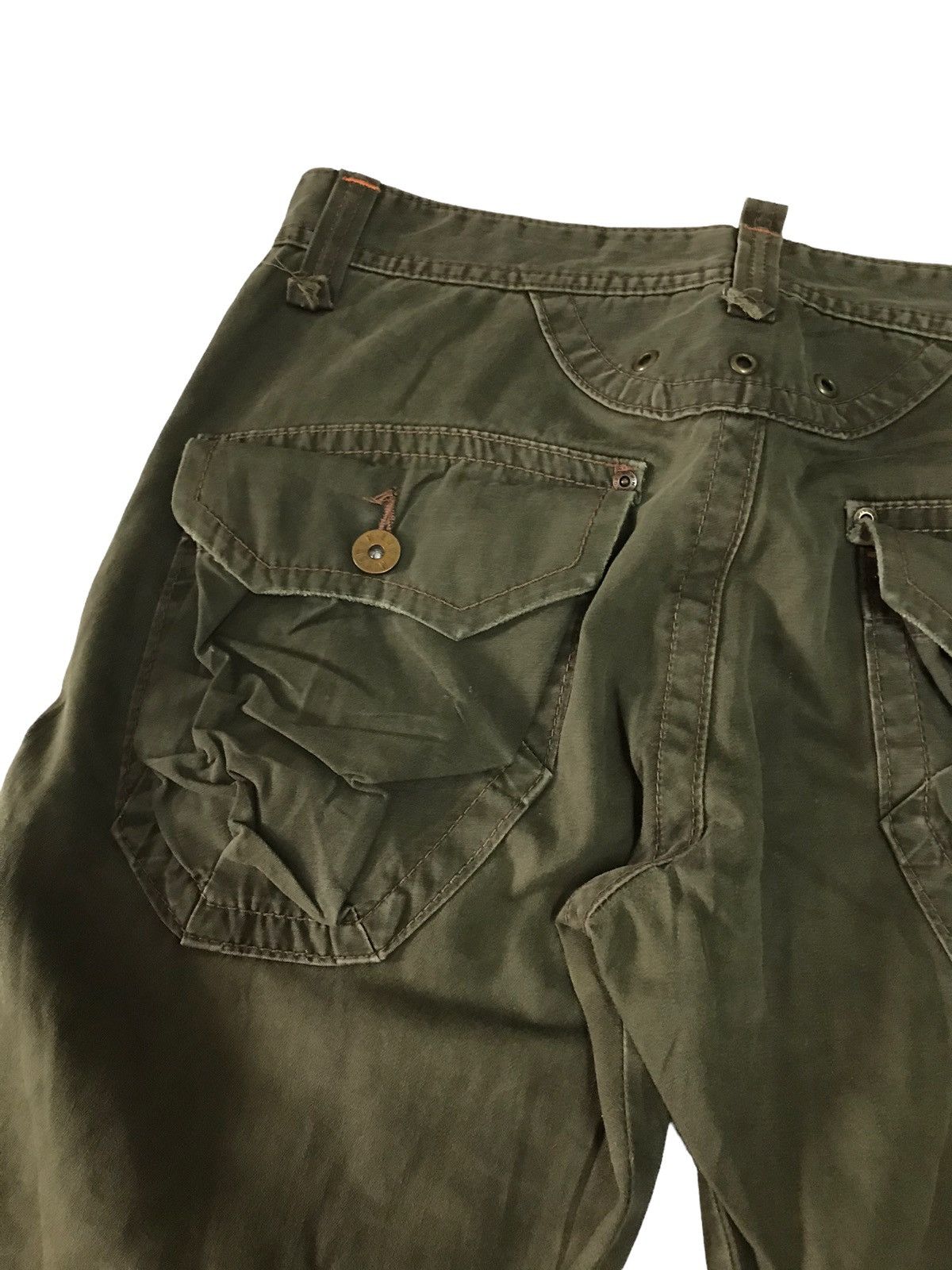 Japanese Brand Flare Edwin 505 Khaki Travis Scott Style Bondage Pant Size US 34 / EU 50 - 19 Thumbnail