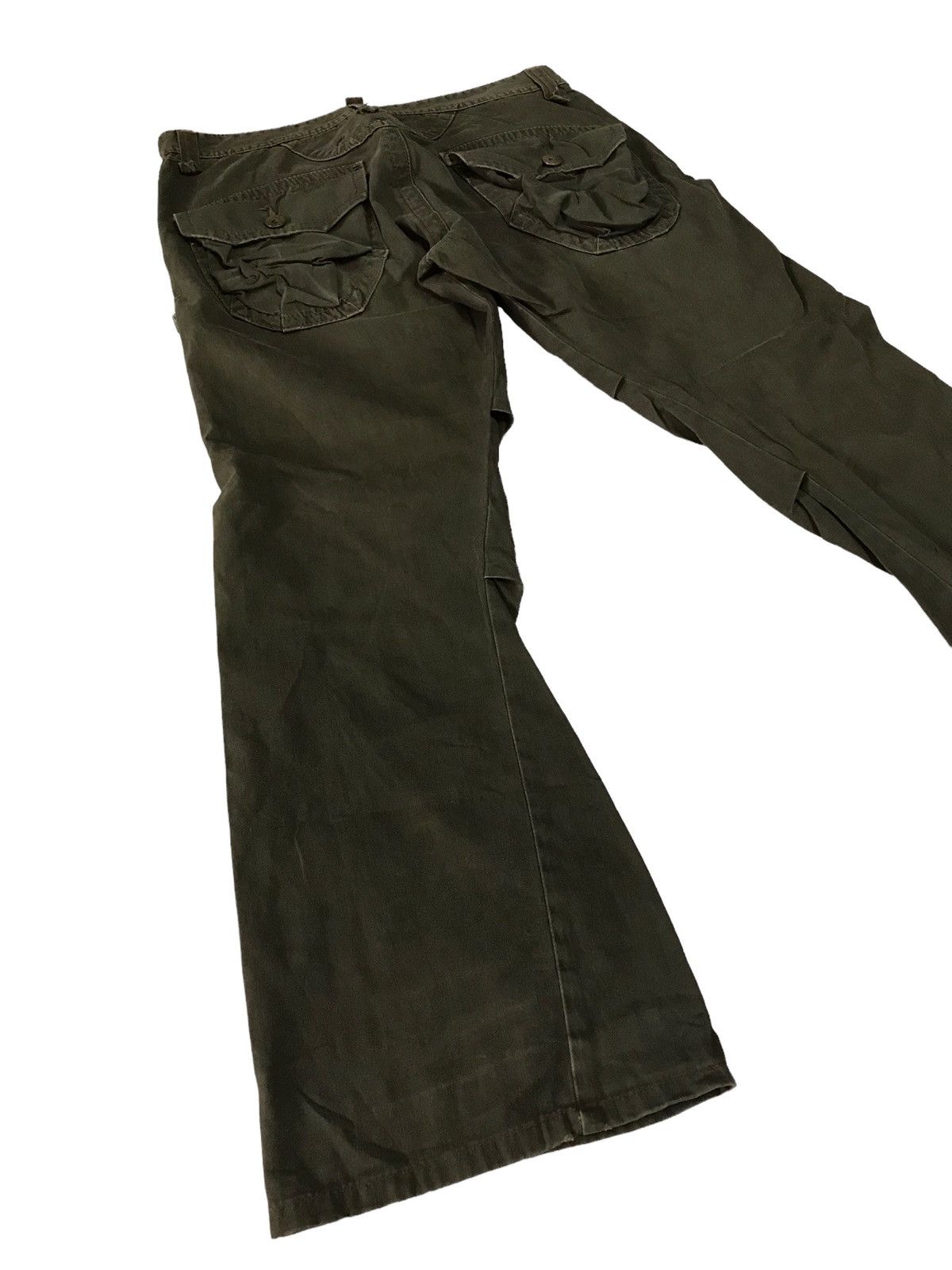 Japanese Brand Flare Edwin 505 Khaki Travis Scott Style Bondage Pant Size US 34 / EU 50 - 13 Thumbnail