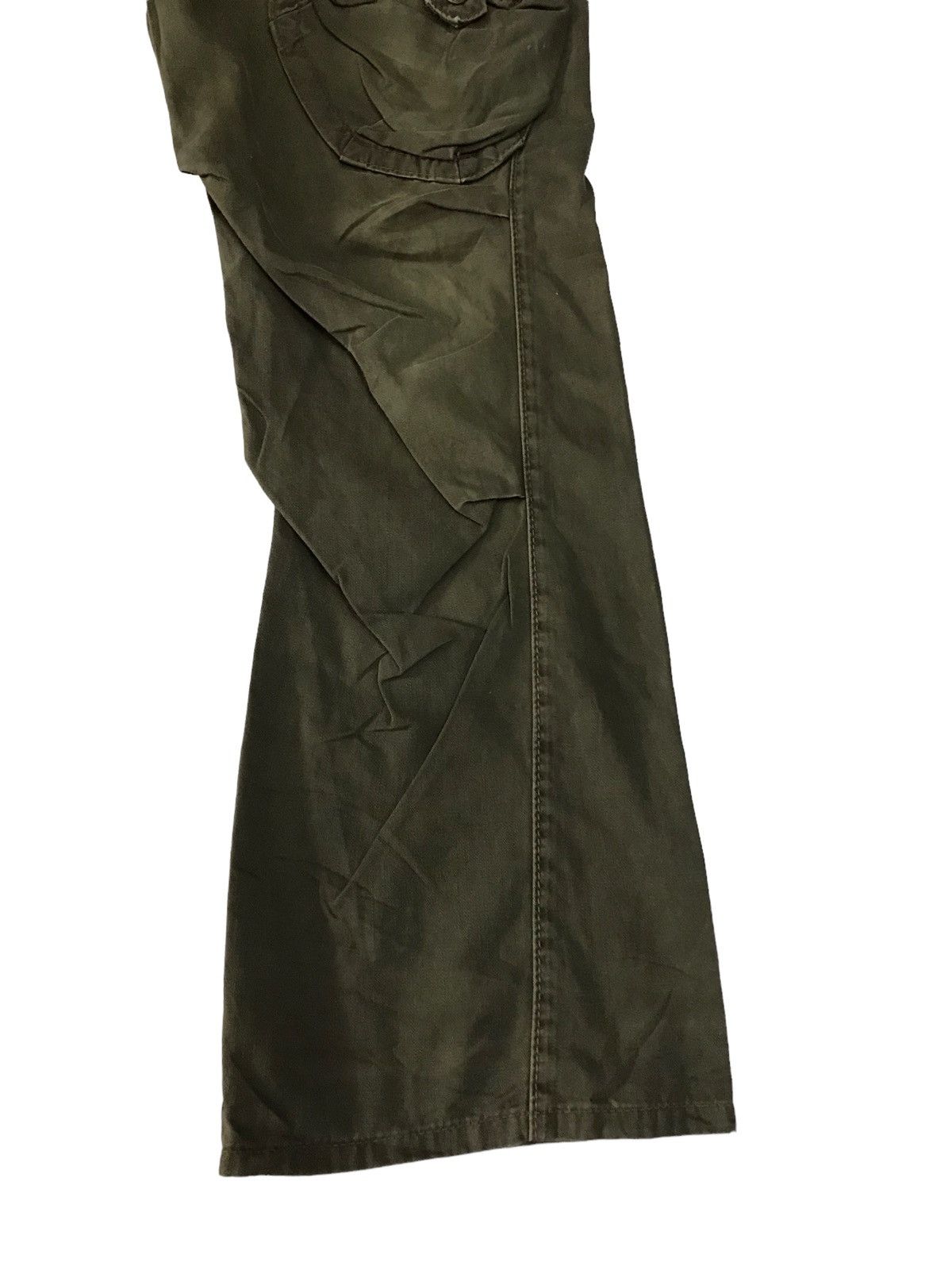 Japanese Brand Flare Edwin 505 Khaki Travis Scott Style Bondage Pant Size US 34 / EU 50 - 5 Thumbnail