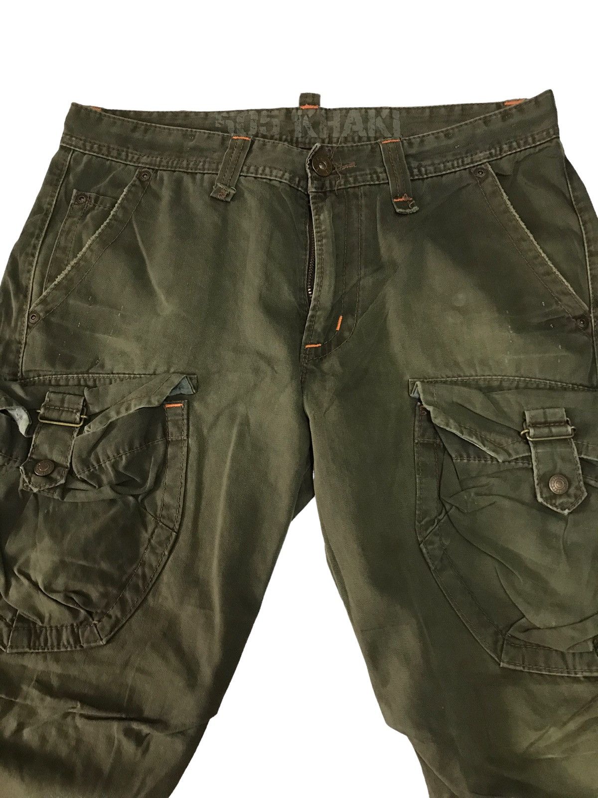 Japanese Brand Flare Edwin 505 Khaki Travis Scott Style Bondage Pant Size US 34 / EU 50 - 9 Thumbnail