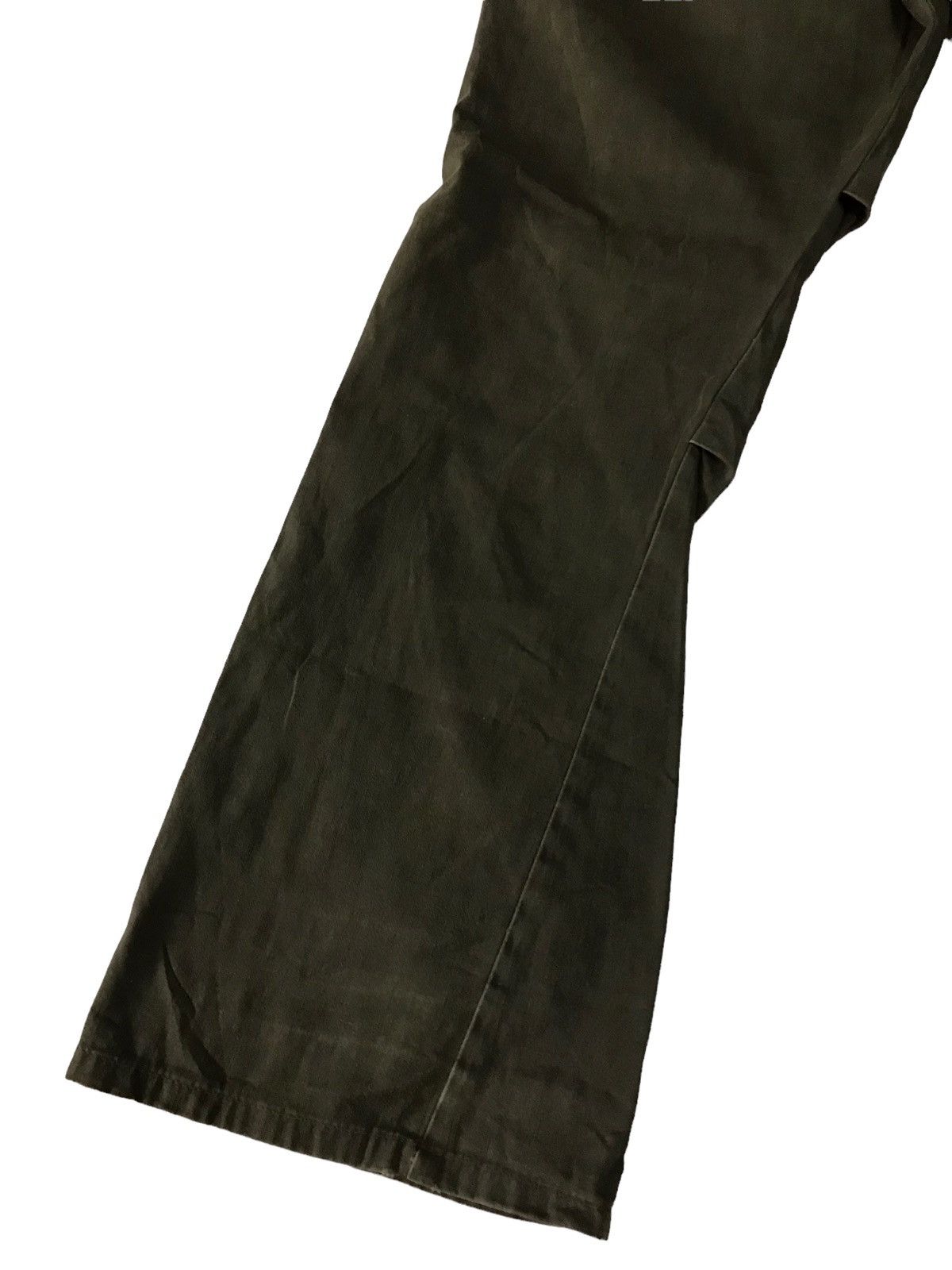 Japanese Brand Flare Edwin 505 Khaki Travis Scott Style Bondage Pant Size US 34 / EU 50 - 15 Thumbnail